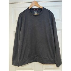 Winter Snow Ski Gerry‎ Men L Warm Base Layer Fleece Crew Neck Shirt Dark Gray